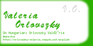 valeria orlovszky business card